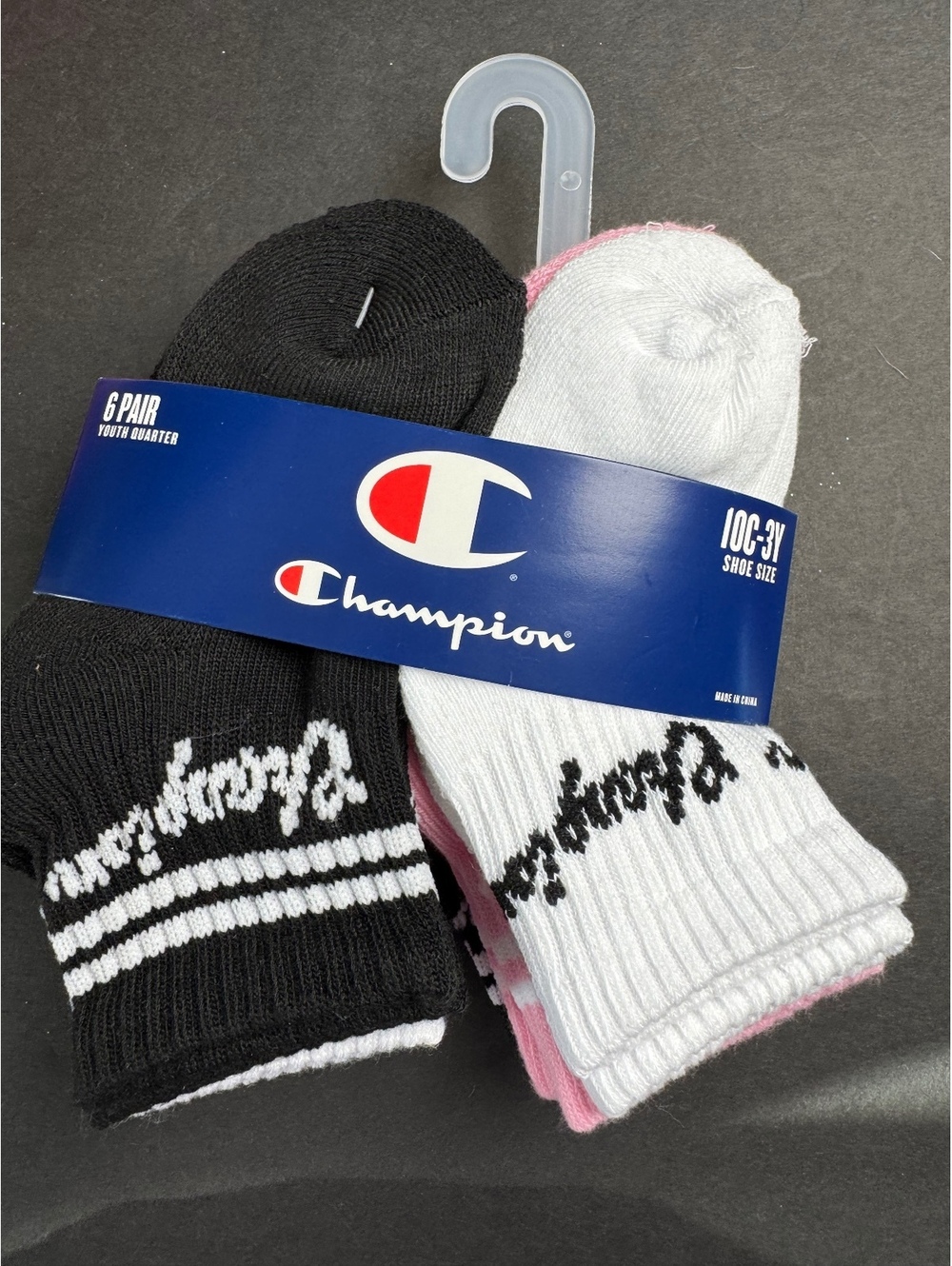 Champion Youth Socks 6 Pair Size 10C-3Y